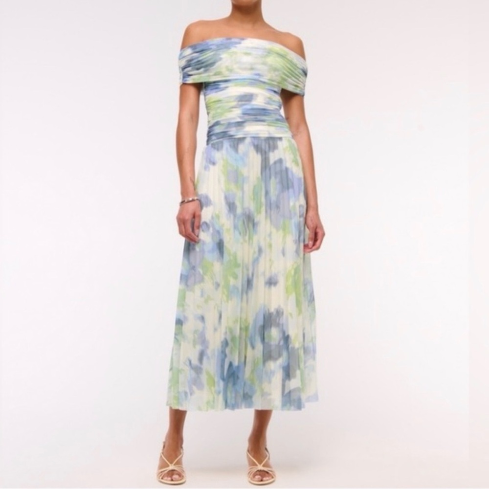 Giselle Drop-Waist Mesh Maxi Dress